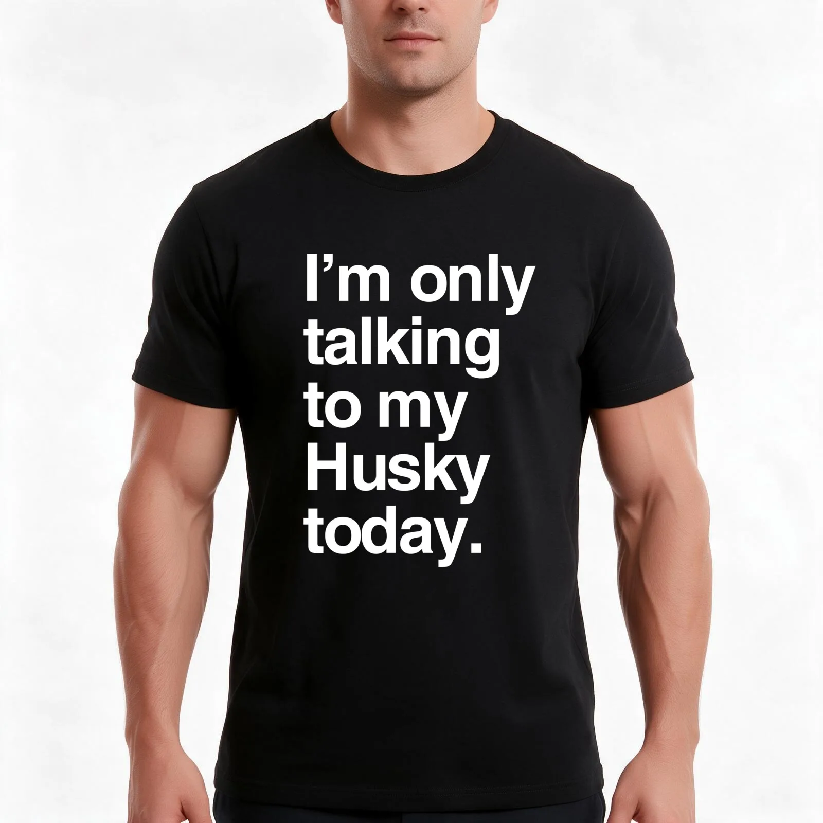 I'm Only Talking To My Siberian Husky T-Shirt, Summer Casual Cotton Tee, Oversized Streetwear Tops, Vintage Graphic Print