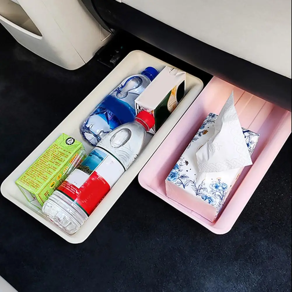 Under Seat Storage Box Universal Car Seat Bottom Organizer Box Removable Storage Box Gadget Case Universal Accessories
