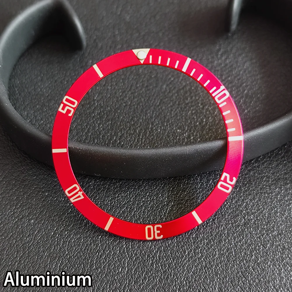 

39.5MM Watch Bezel Aluminum Green Luminous Bezel GMT And Diving watch inserts Suitable For 40mm Men's Watch Replacement Watch