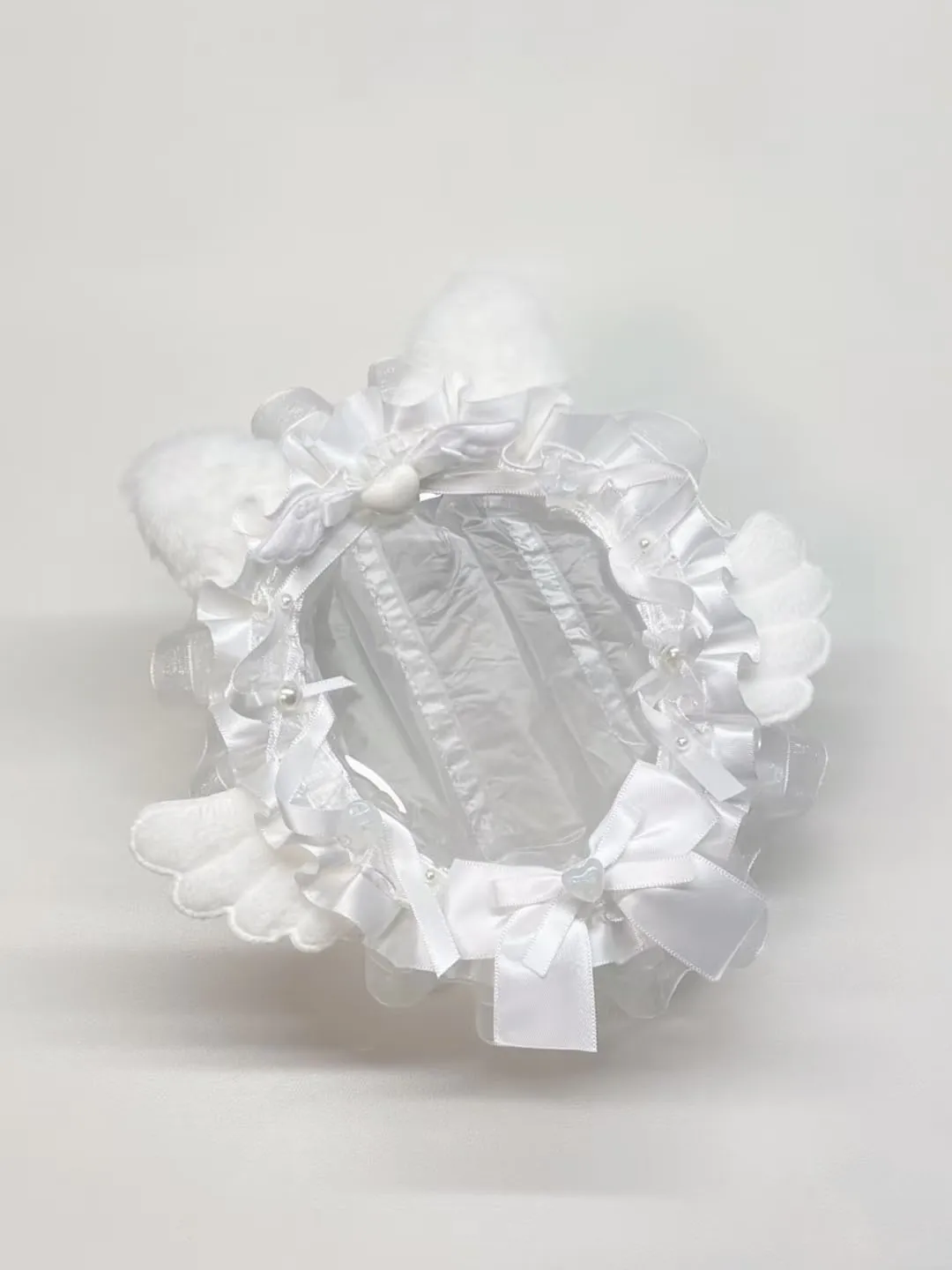 10 cm Doll Bag Keychain Lace Decor Protective Storage Plush Doll Ita Bag  Anime  Storage Case Protection for 10 cm Height Doll