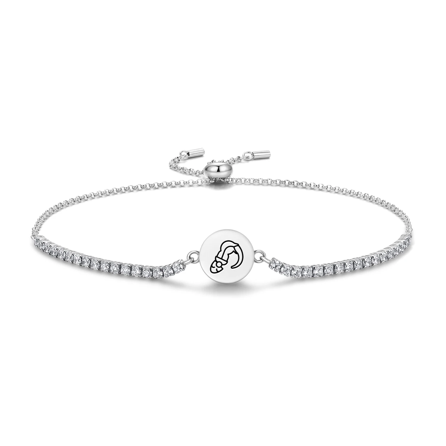 

Easter Island Rapa Nui Moai moko Bracelet 925 Sterling Silver Symbol Adjustable Tennis Zircon Chain for Women Jewelry Popular