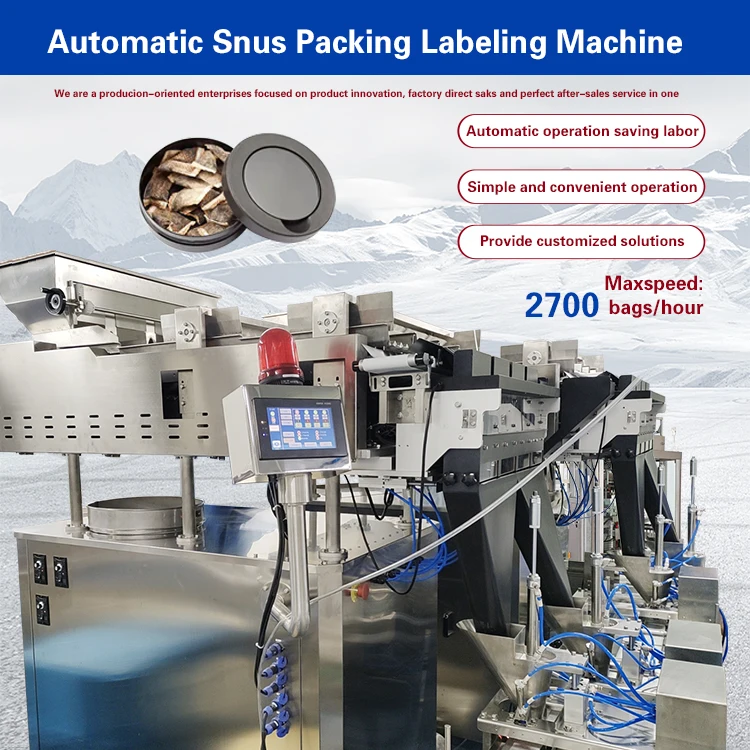 Multi-channel Easy To Operate Automatic Snus Powder Packing Machine Jar Filling Production Line
