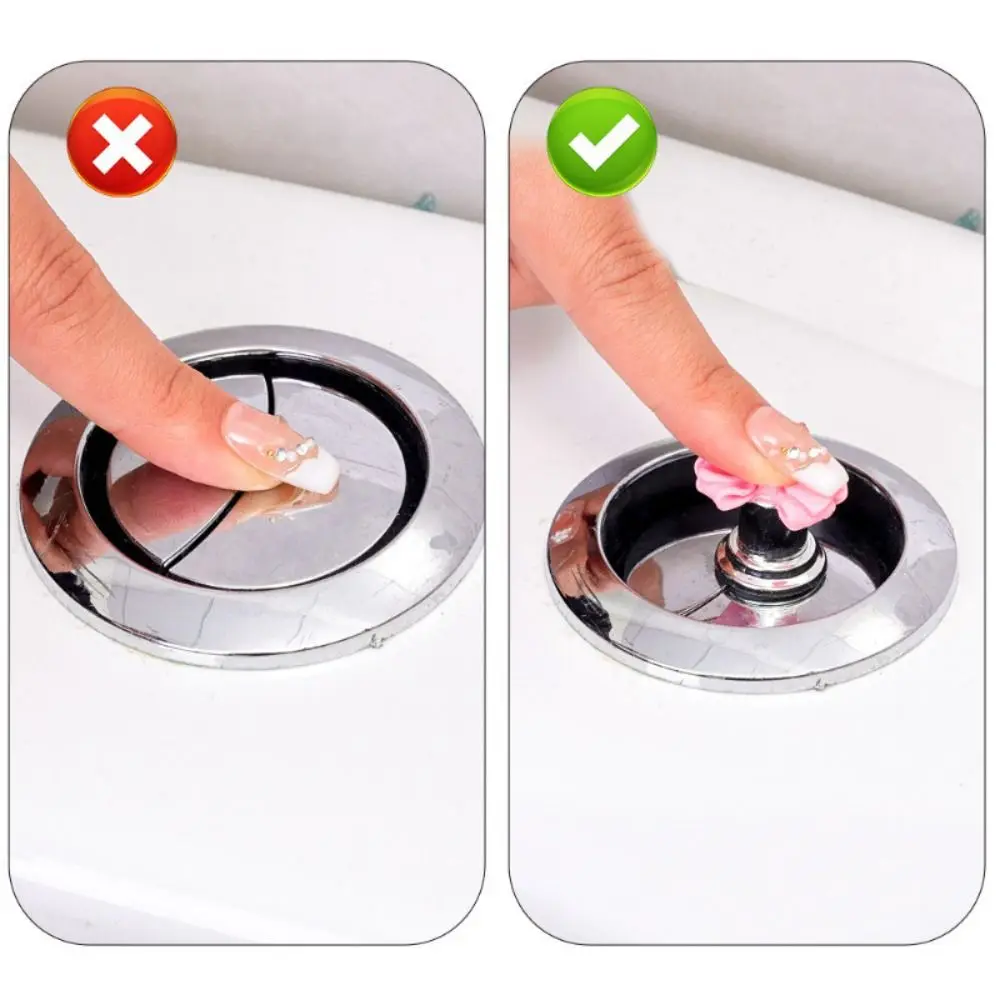 Bowknot Shaped Toilet Flush Button Labor-saving Drawer Handle Toilet Press Tool Toilet Tank Button Closing Tool