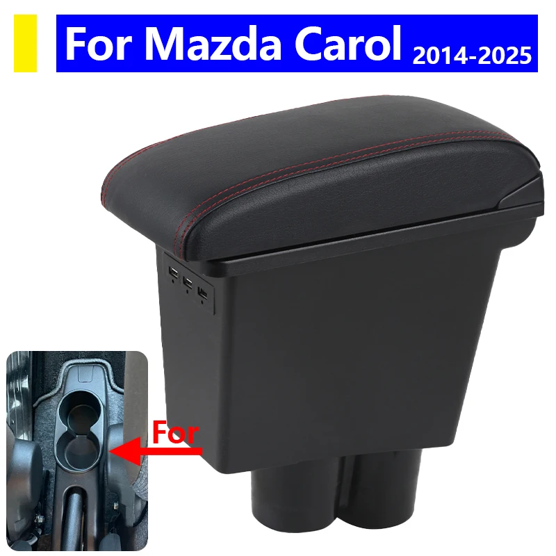 

Для Mazda Carol HB36/HB97 подлокотник, внутренняя модификация, ящик для хранения центральной консоли 2014-2025, аксессуары для салона автомобиля