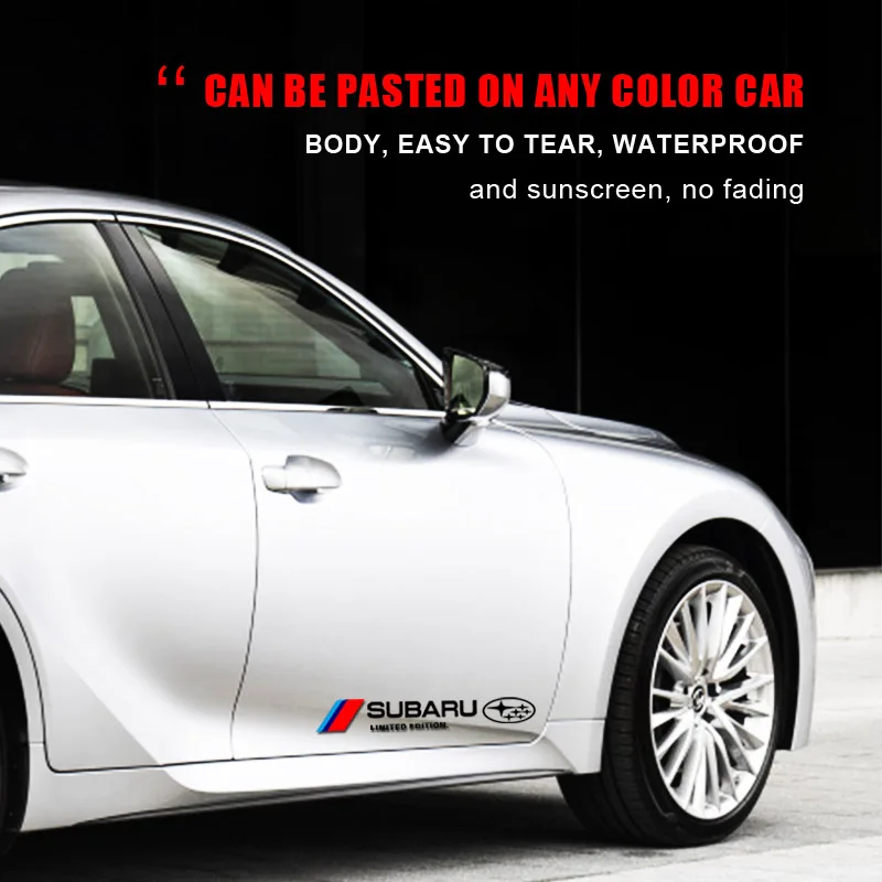 2 قطعة باب السيارة عاكس الجانب ملصق الجسم الرسومات ملصق حائط من الفينيل لسوبارو فورستر Xv امبريزا Wrx Sti 2010 Outback Legacy #1