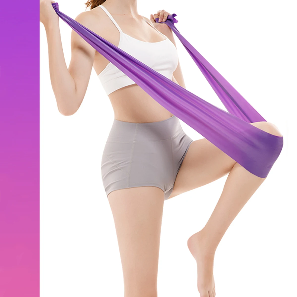 

3 Pcs Resistance Bar Physical Yoga Elastic Band Stretch Belt Bands with Handles