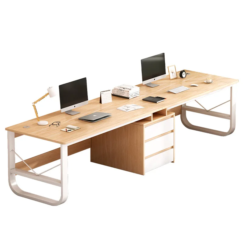 

Double computer desk Home desk Simple modern desk Study table Bedroom long table Writing table and chair combination