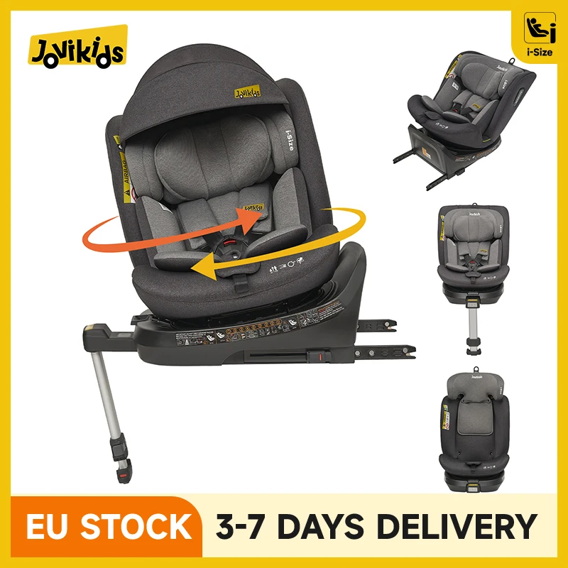 Jovikids Ranger 360 °   Seggiolino auto girevole taglia i 40-150 cm con gamba di supporto