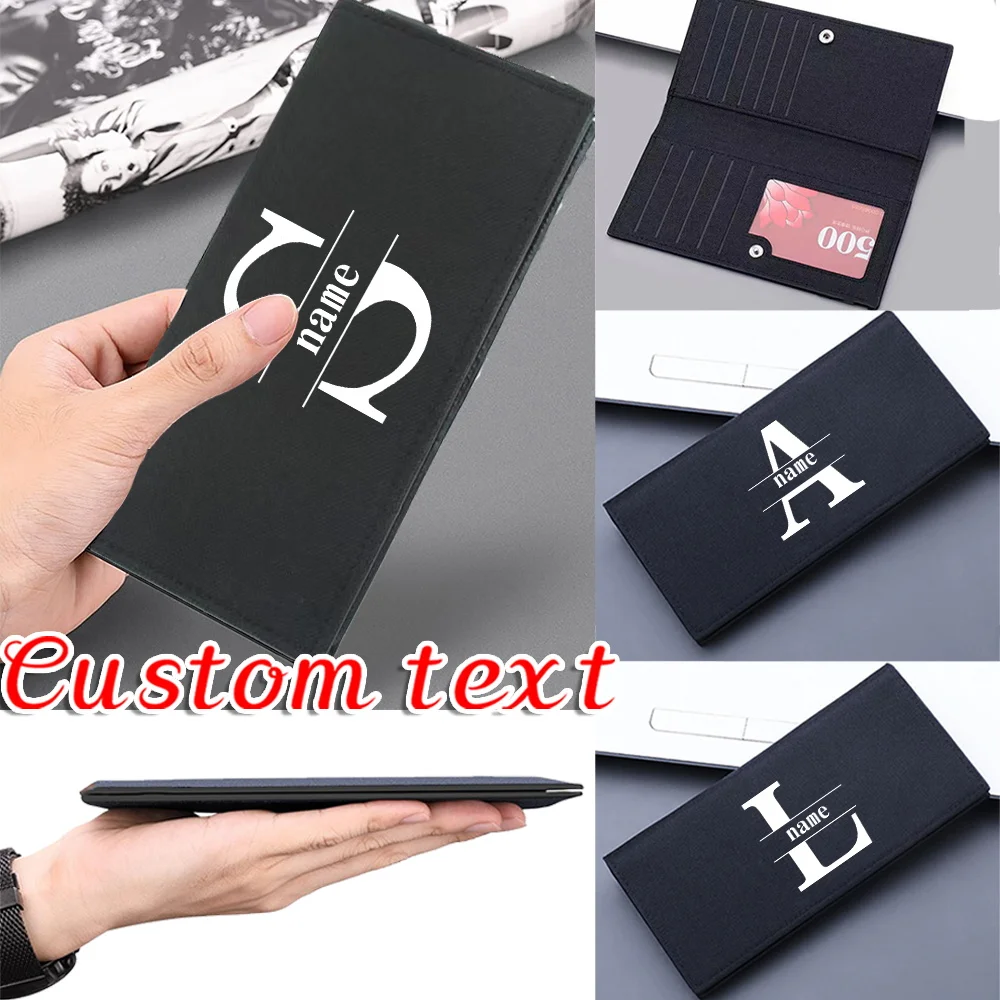 

Персонализированный индивидуальный кошелек с именем, мини-держатель для карт, пакет для хранения кредитных карт, карманный альбом высшего качества, простой чехол для монет