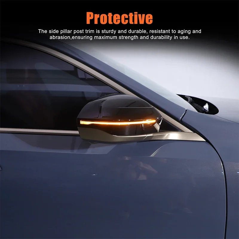 لسيارات BMW 5 7 I5 I7 Series G60 G61 G68 G70 M5 G90 2024 + سيارة الجانب مرآة الرؤية الخلفية تزيين غطاء الكسوة ملصق الملحقات الخارجية