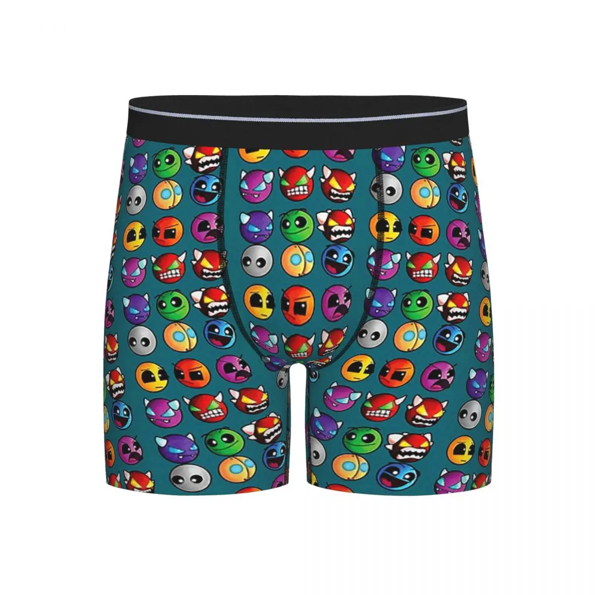 

Long Boxer Underpants Shorts Video Game Geometry Dash Panties Men Ventilate Underwear for Homme Man Boyfriend Gift