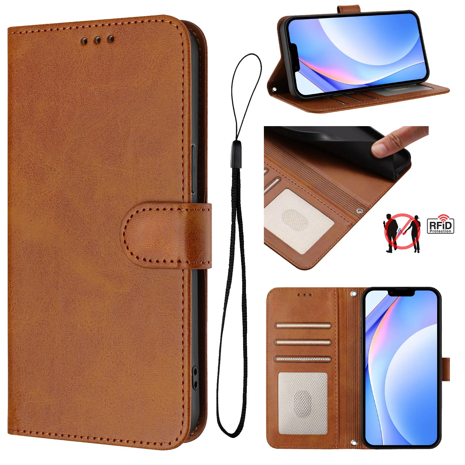 Flip Case For OnePlus Ace 5 Racing 3 2 2V 5G Pro Magnetic Clip Retro Leather 3 Cards Slot Wrist Rope Wallet Book Cover Funda
