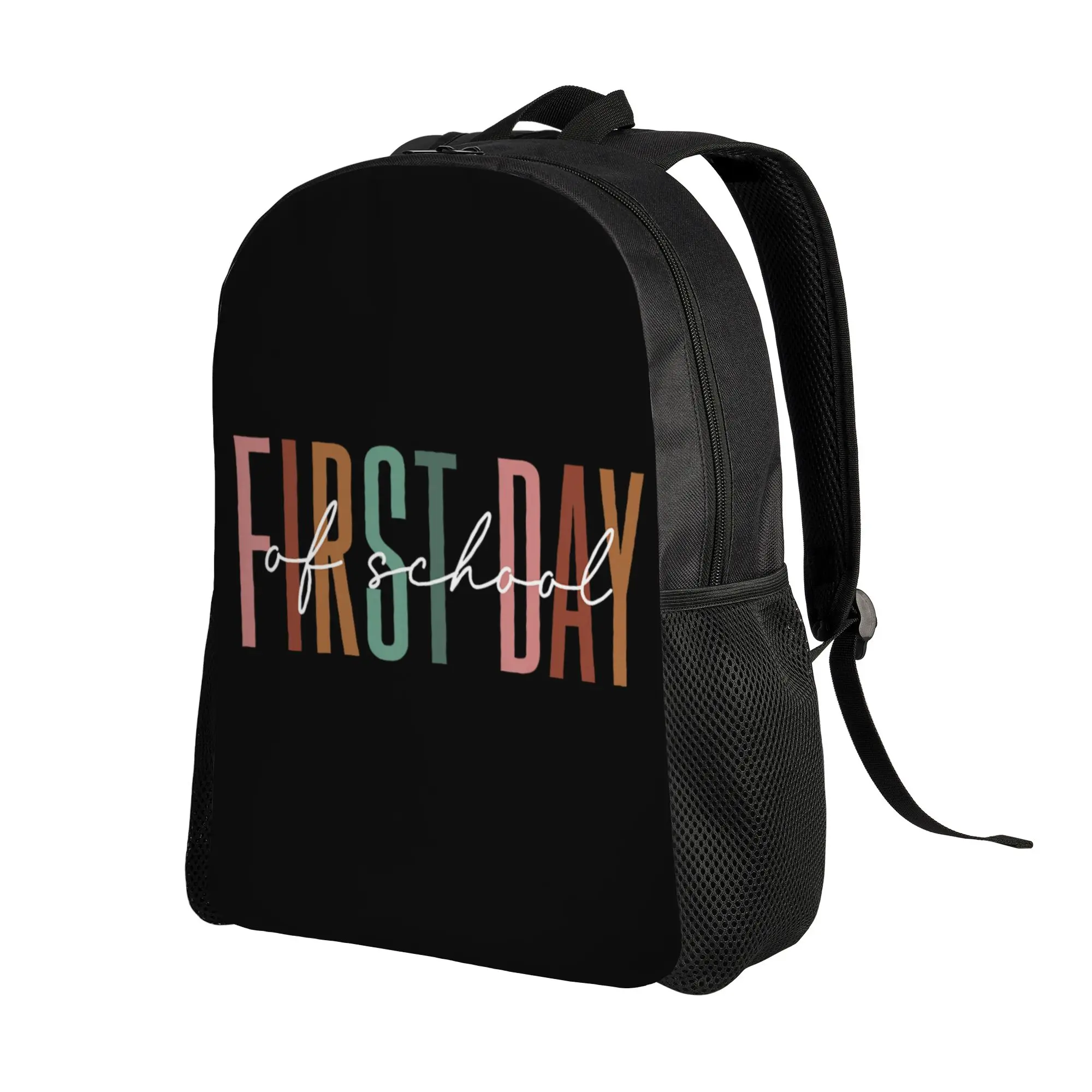 Funny First Day of School Teacher Girls Back to School Backpack  Workout Backpacks Student Design Durable High School Bags