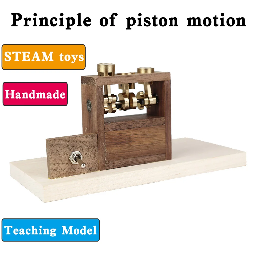 

DIY engine piston motion model STEAM toys Cylinder mechanical principles Reciprocating motion Teaching experiment science educat