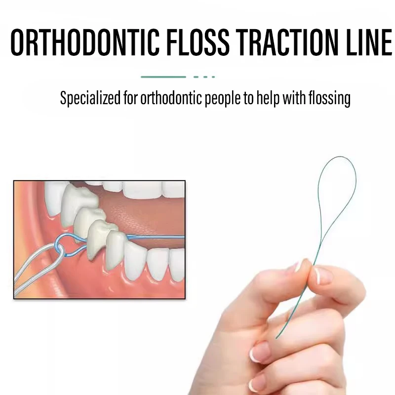 Enhebradores de hilo Dental de nailon, extractor de hilo Dental de 105 piezas, entre puentes de ortodoncia, aparatos de tracción, implantes