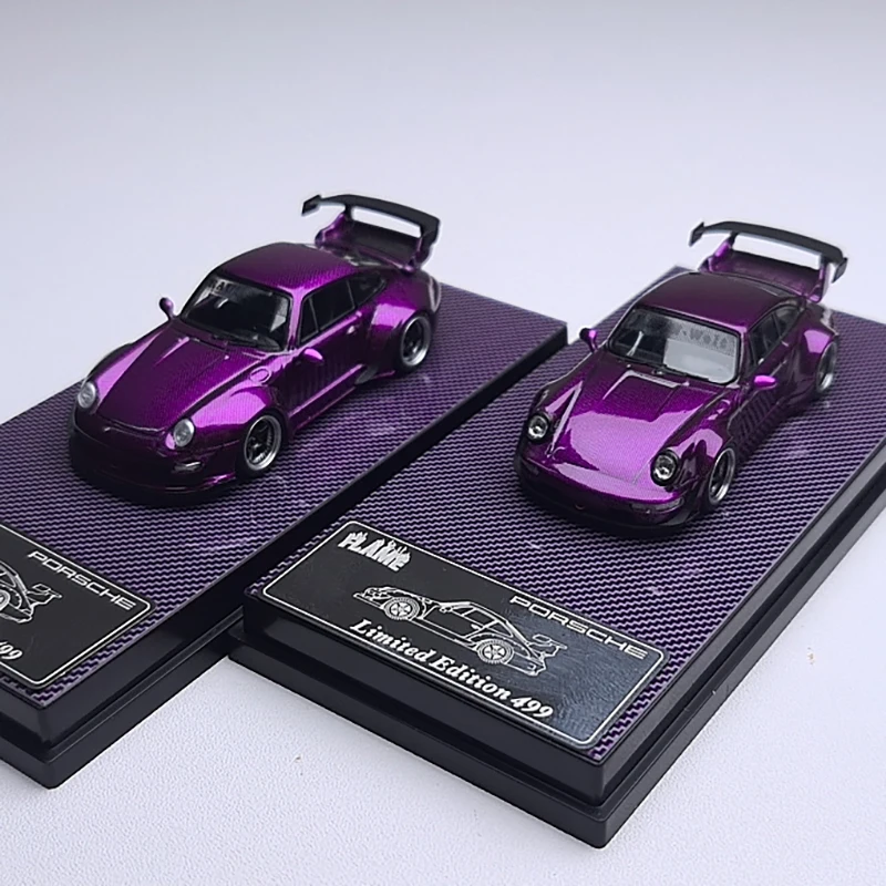 

FLAME 1/64 993 964 RWB, гоночный автомобиль из сплава, литье под давлением и игрушечный транспорт, модель автомобиля, миниатюрная масштабная модель автомобиля для детей