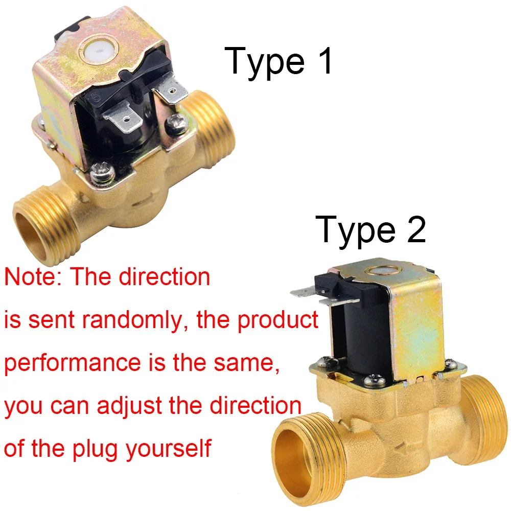 3/4” 1/2” DC 24V AC 220V DC12V Electric Solenoid Magnetic Valve Normally Closed Brass For Water Control