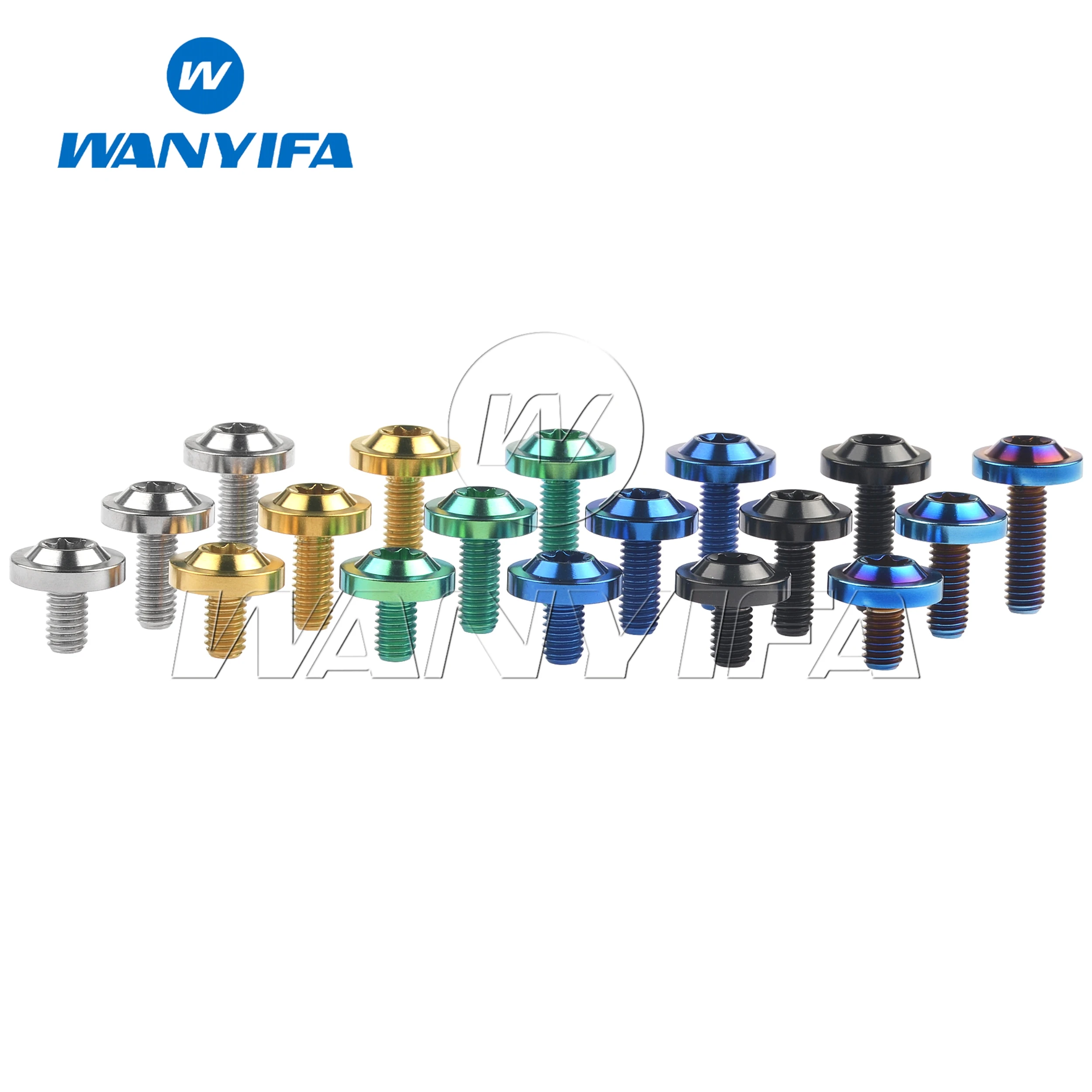 Wanyifa Titanium Bolt M6x10-25mm OD=16 Torx T30 Plum Head is Used for Fenders/Fairings/License Plates/Heat Shields