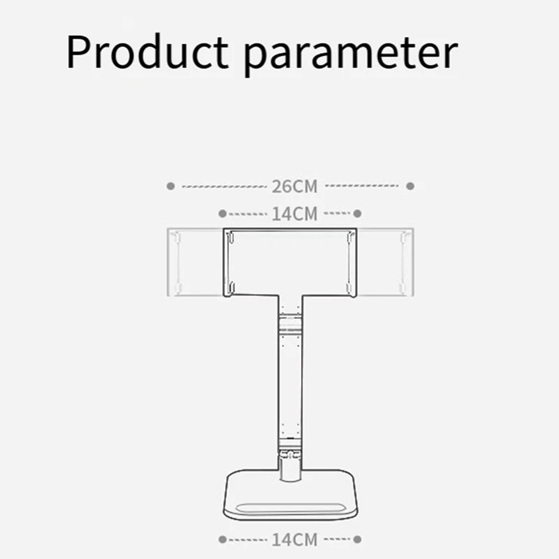 Suporte para Monitor Portátil, Suporte Giratório Ajustável 360 °, Suporte para Tablet, Compatível com Tablet Desktop, Grampo, Fácil de Usar