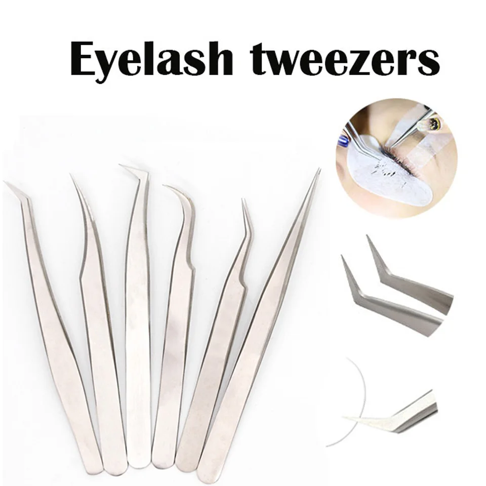 

Lashprofessor Stainless Steel Superhard Tweezers Fiber Tips High Precision Volume Lash Tweezers For Grafting Lashes Tools Makeup