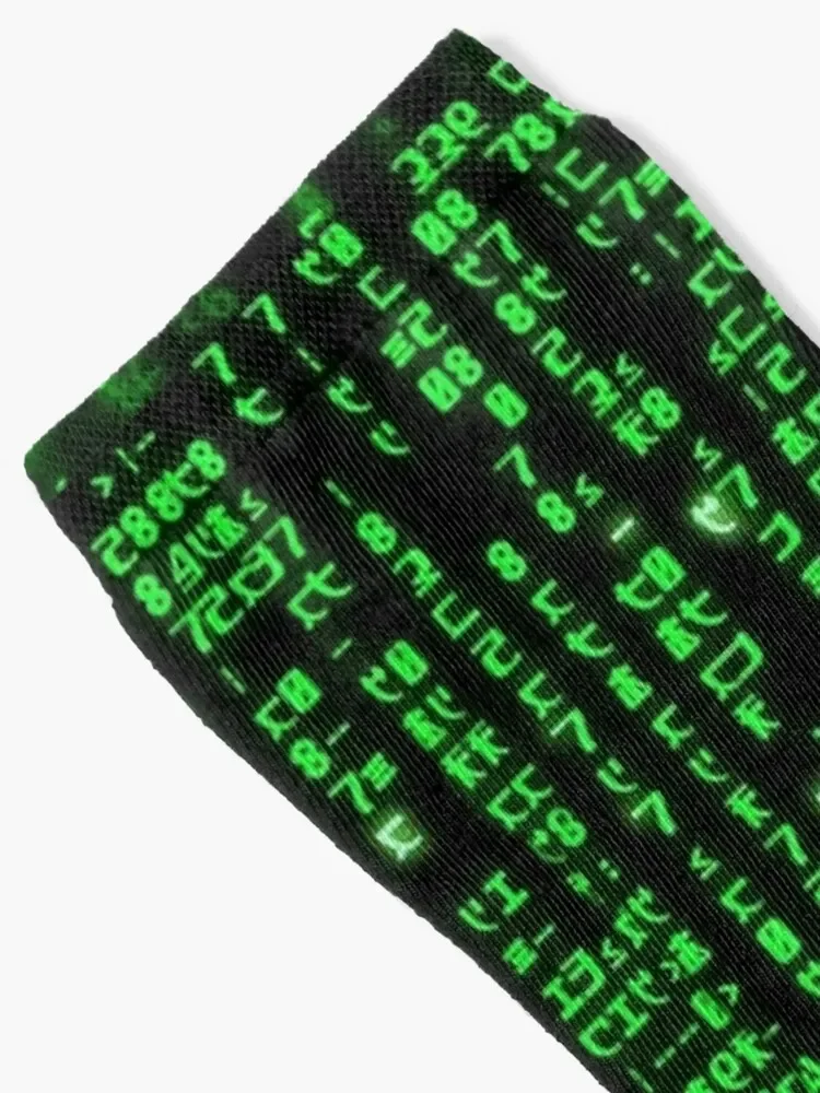 Binary Code - The Matrix Program Socks gifts funny sock hockey moving stockings Socks For Man Women's