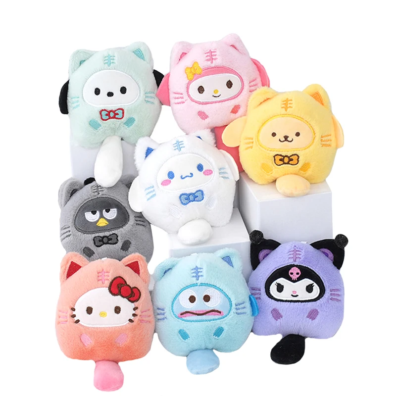 

8 Styles Sanrio Cartoon Kuromi Plush Toy Kawali Hello Kitty My Melody Cinnamoroll Soft Stuffed Doll Pendant Girl Christmas Gift