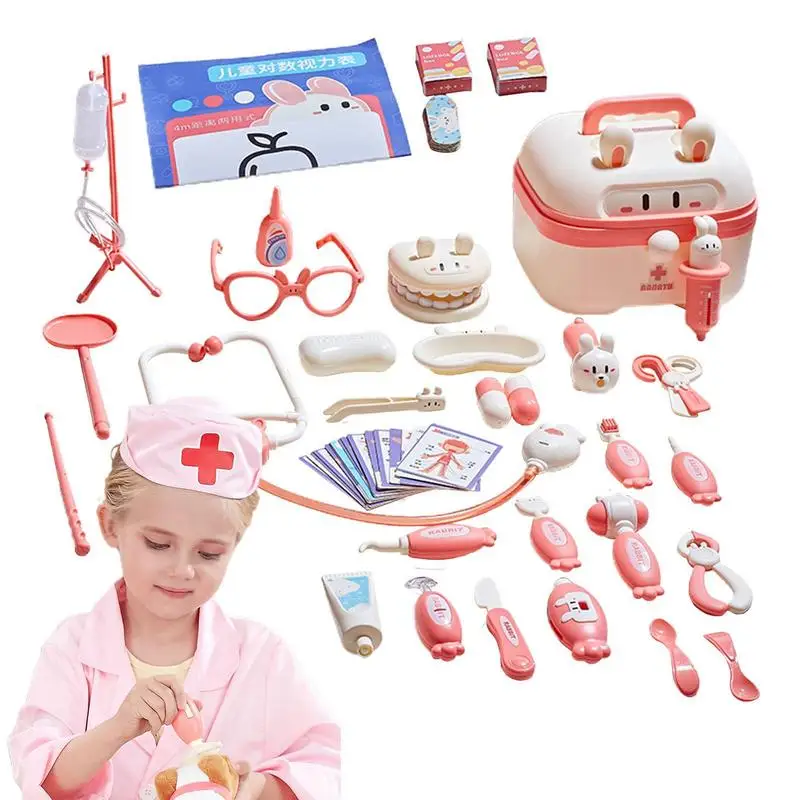 Kit médical de simulation de médecin pour enfants, boîte de dentiste, jouets de jeu pour enfants, jouets de maison pour garçons et filles, ensemble de médecin pour enfants