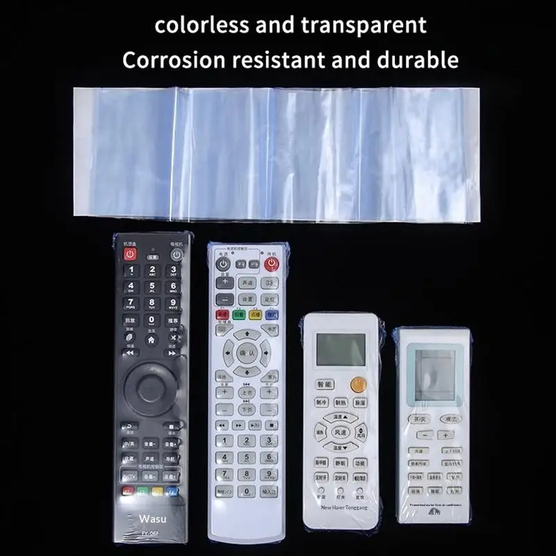 10-60pcs Anti-dust Protective Case Cover Transparent Shrink Film Bag For TV Air Conditioner Remote Control Shrink Plastic