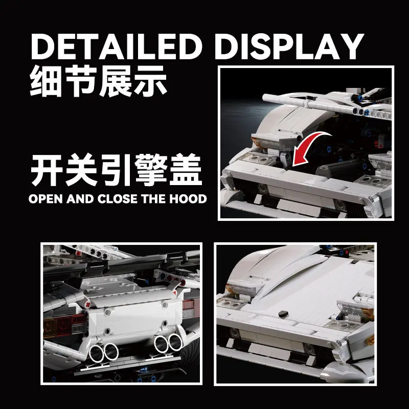 1301 Uds. MOC técnico 1:8 Countch Control remoto bloques de construcción de automóviles modelo de ladrillos juguetes de ensamblaje para niños conjunto de regalo de cumpleaños