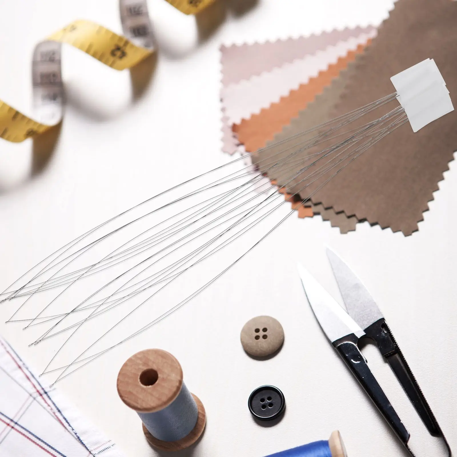 10 Pcs Threader Beaded Jewelry DIY Tools Craft Accessories Wire Loop Cross Stitch Needles Steel Threaders