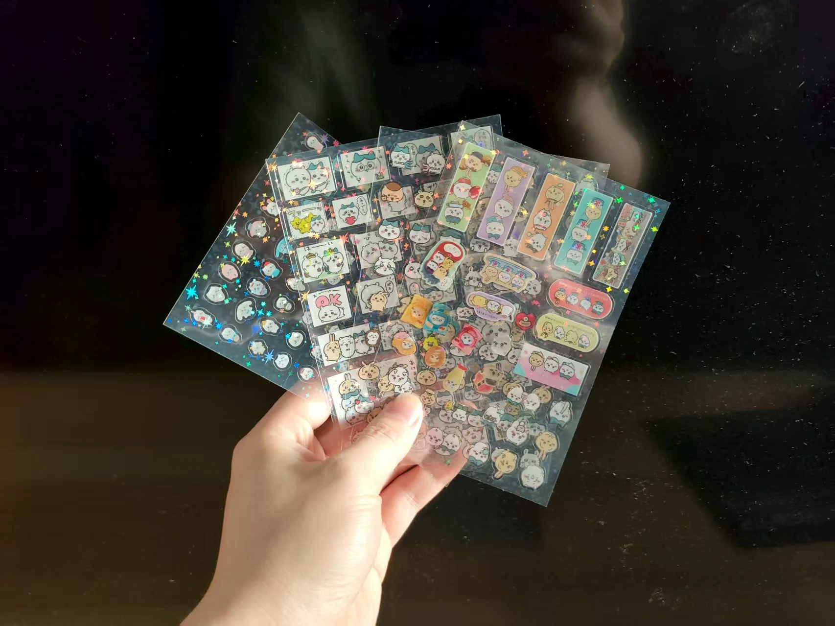 Двойные прозрачные наклейки из пленки: милый японский мультфильм Giekawa Goo для ручного счета, коробка-коллаж Двойные прозрачные наклейки из пленки: милый японский мультфильм Giekawa Goo для ручного счета, коробка-коллаж