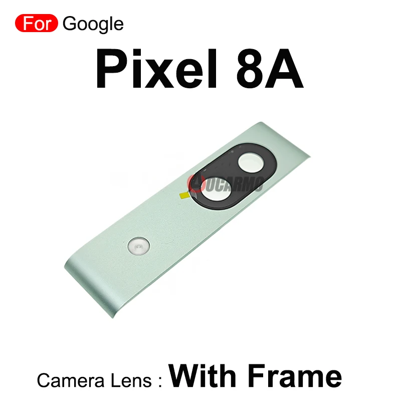 1Pcs For Google Pixel 8A Rear Camera Lens With Back Frame Repair Replacement Parts