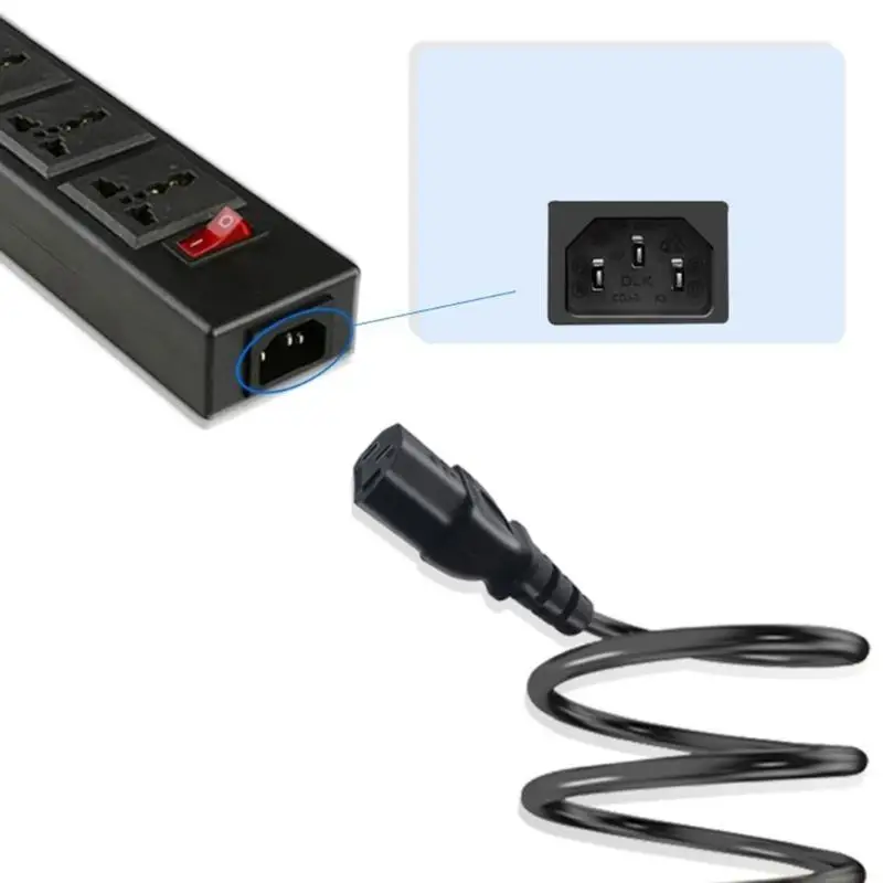 E56B Practical Cord Lightweight Power Adapters Male to Female Power Cord Practical Power Cable Plastic Cord for 16A Gadget