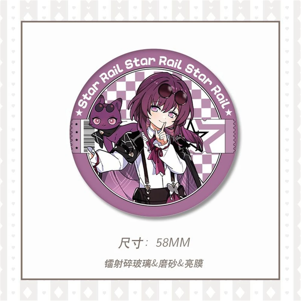 Game Honkai: Star Rail Kafka Jing Yuan Raksha Seele Cosplay Costume Badge Pin SPTE Tinplate Brooch Accessories