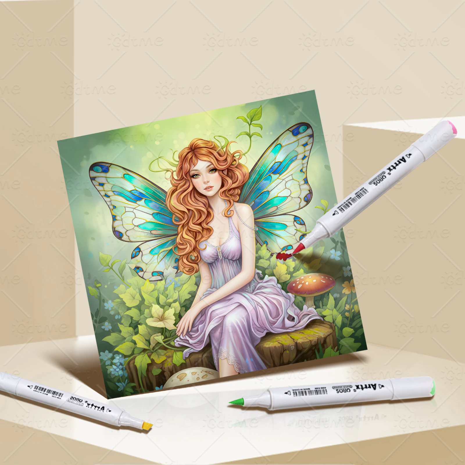  FAIRYLAND Malbuch für Erwachsene zur Stressabbau – Kunsttherapie gegen Angstzustände und Achtsamkeit mit kreativen Malseiten – Detail 5