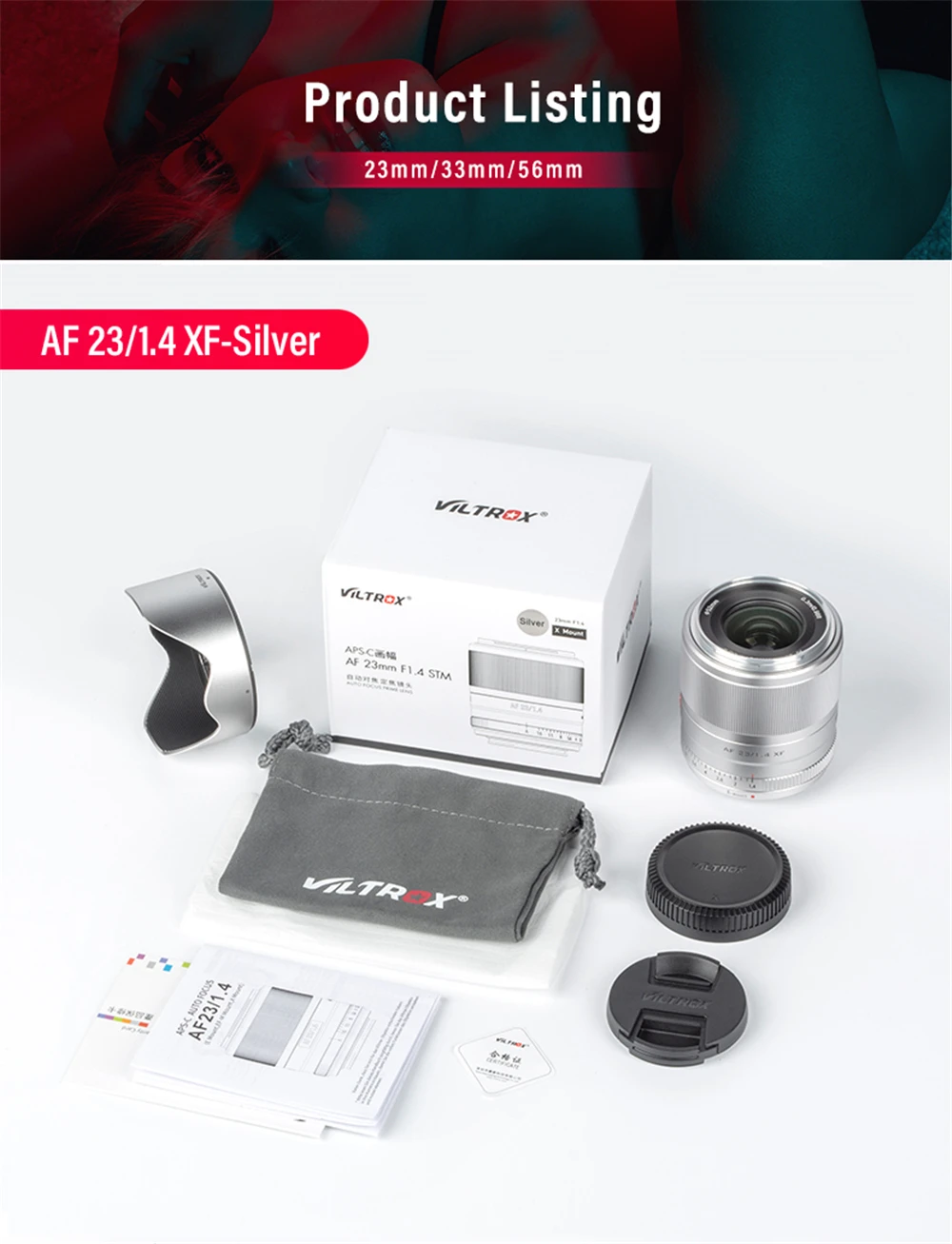Viltrox 23mm 33mm 56mm F1.4 XF Objektiv Autofokus Porträtobjektive mit großer Blende für Fujifilm Fuji X Mount Kameraobjektiv X-T4 X-T30 – Detail 16