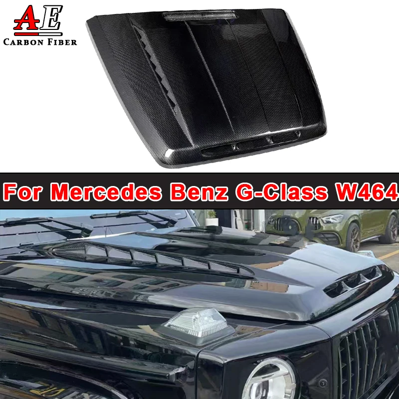 

Real Carbon Fiber Front Engine Hood Bonnet Vent Cover For Mercedes Benz G-Class W464 2019+ Car Refits Body Kit