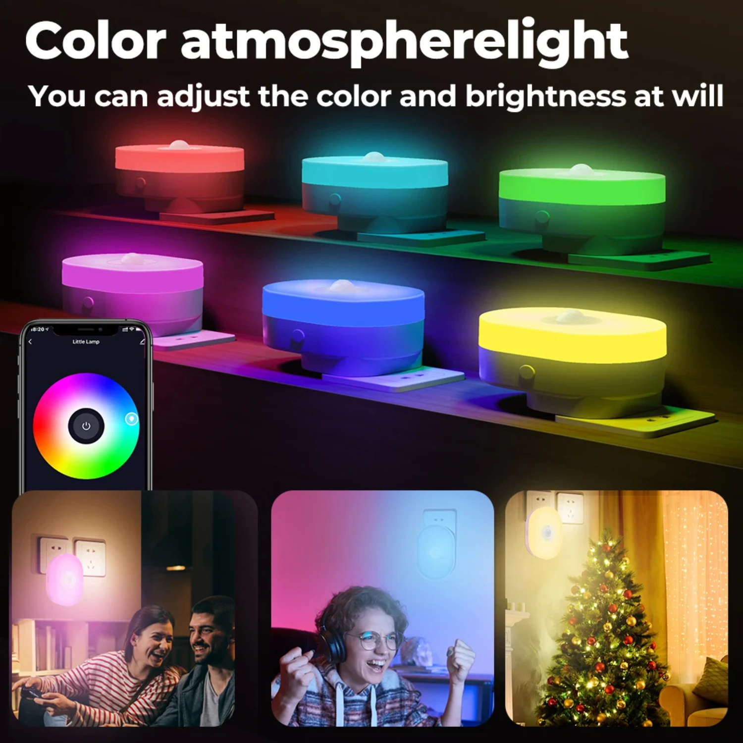 Convenient, Stylish, and Modern Motion Sensor Smart Night Light for Bedroom - Alexa-Compatible, Voice-Controlled RGB Warm White 