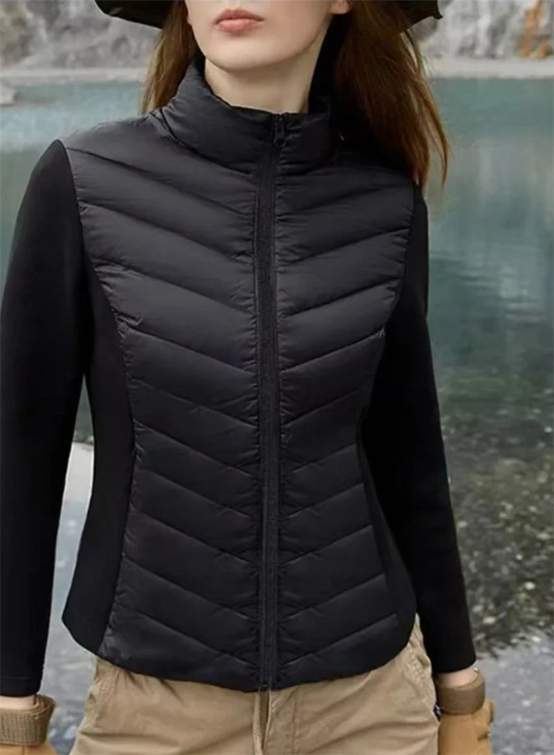 Light and Thin Down Cotton Coat for Women 2025 New Thin Design Windproof Warm Autumn Winter Cotton Jacket Outdoor Sports Jacket