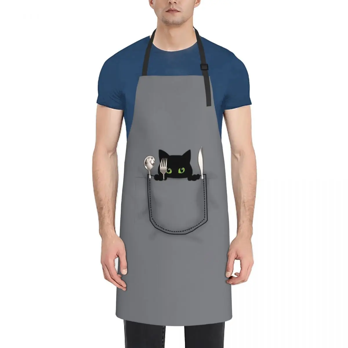 

Кошка в карманном фартуке товары для дома и кухни Японская женщина для дома