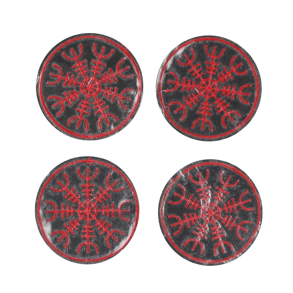 5 sztuk Viking God of War Symbol Vegvisir łatki odznaka okrągły haft aplikacja na ubrania szyć na tkaniny odzież materiały krawieckie