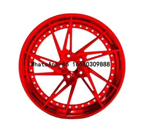 Custom Concave Design red wheel 18 19 20 21 22 Inch Forged Aluminum Wheel RIMS Alloy Passenger Car Wheels