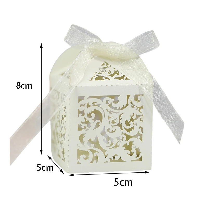 20/50Pcs Flower Vine Candy Boxes Wedding Favor Gift Packaging Box Sweet Bag With Ribbon Valentine\'s Day Birthday Party Supplies