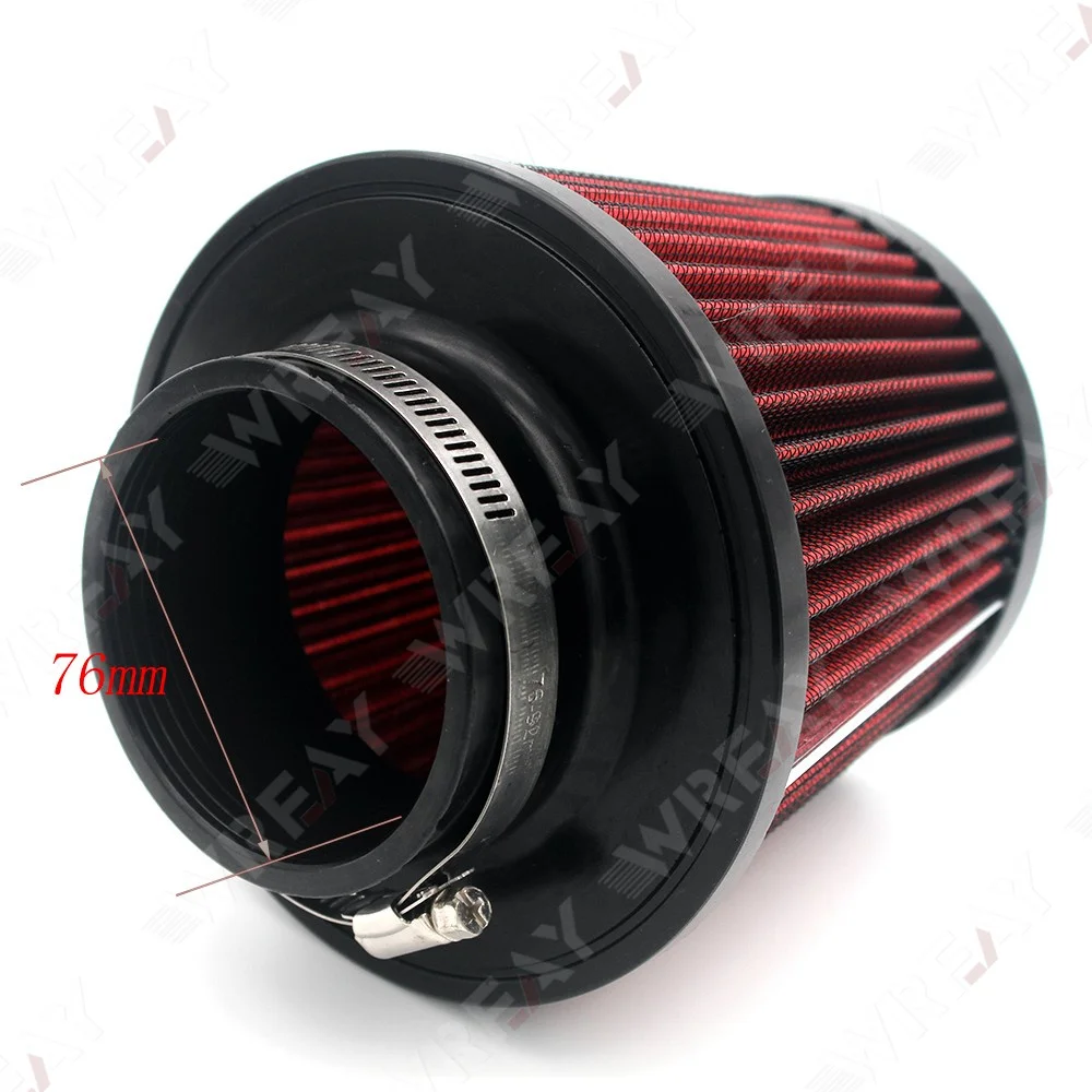 Car Intake Air Filter for Universal High Flow Cone KN Tapered Mushroom Head  With dust filter