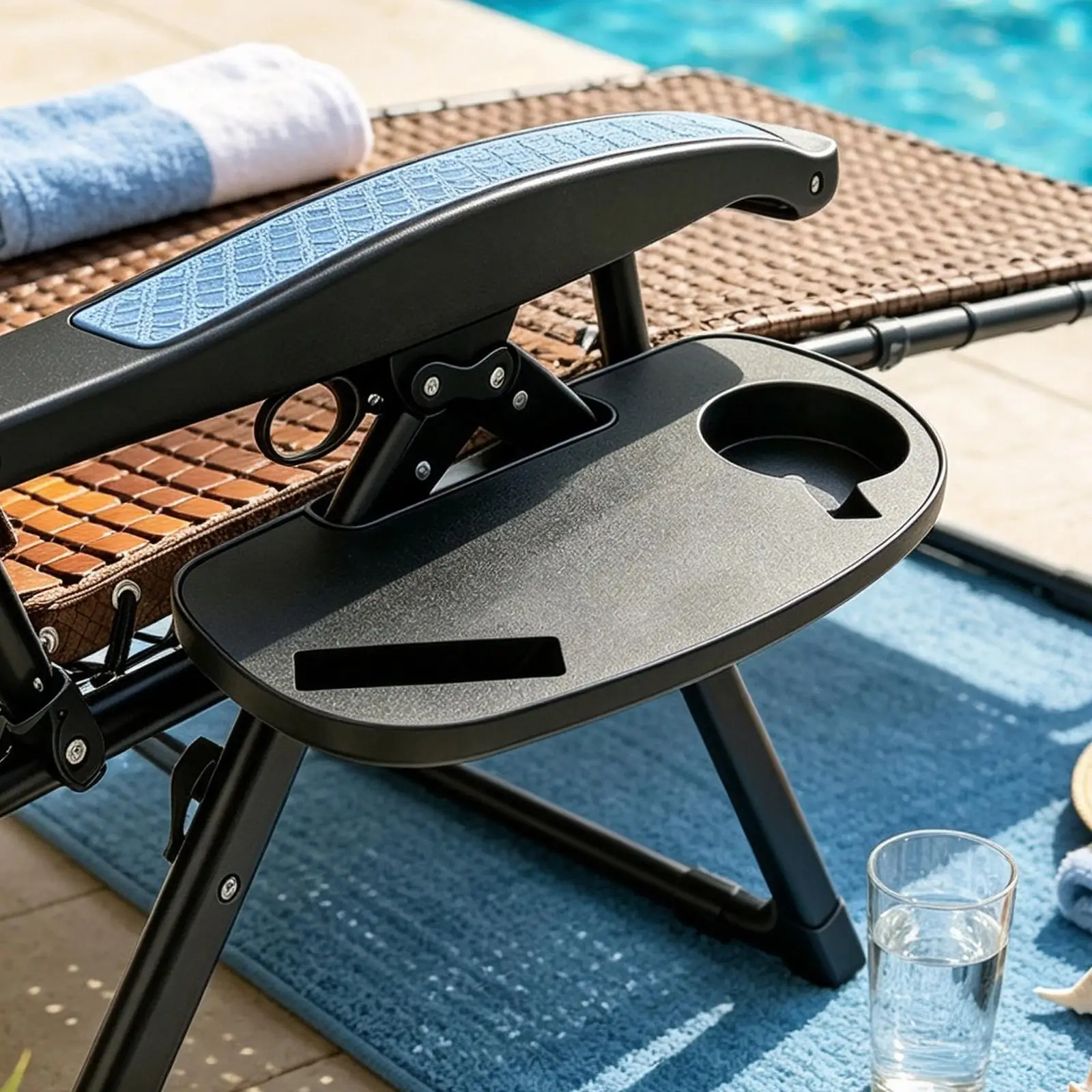 Cup Holder For Chair Recliner Lounge Side Drink Snack Tray Chair Cup Holder Tray For Home Travel Office Beach Outdoor Garden