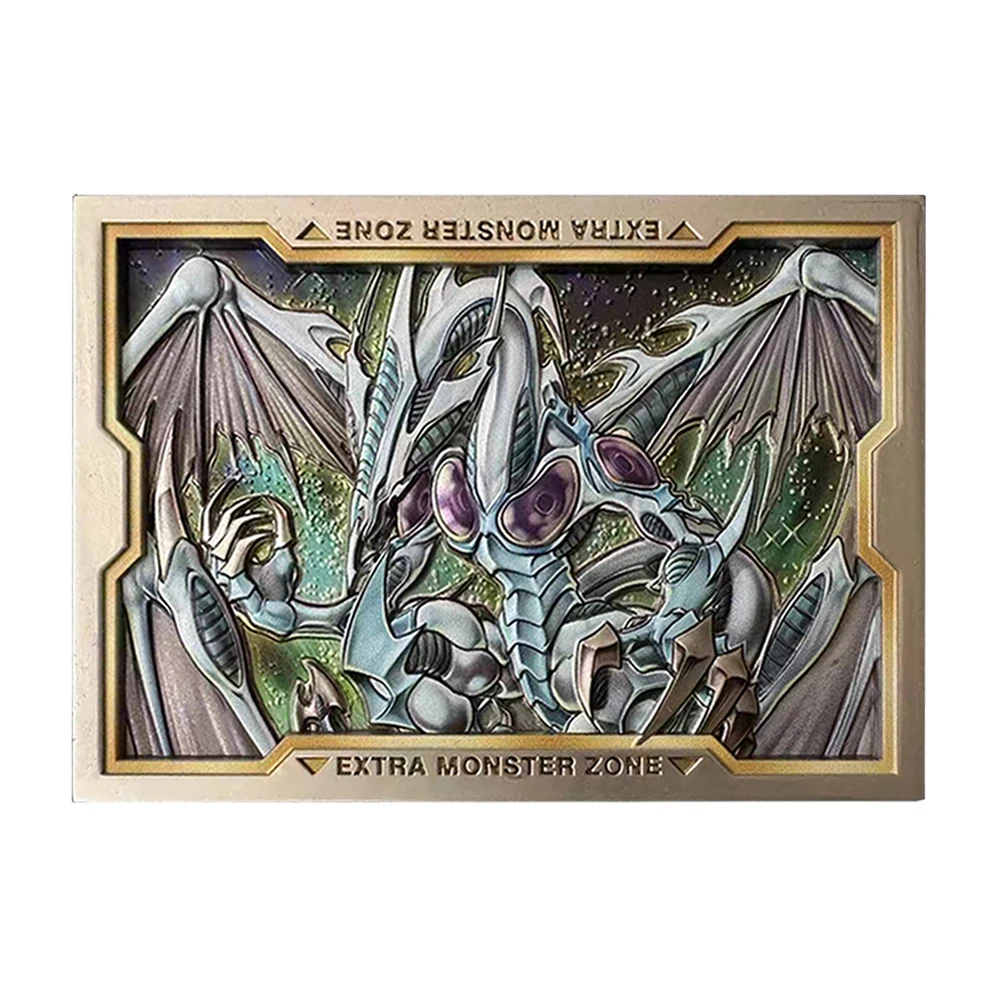 59X86Mm Diy Yu-Gi-Oh! Black Rose Dragon Collection Card Three-Dimensional Metal Card Stardust Dragon Anime Cards Gift Toys