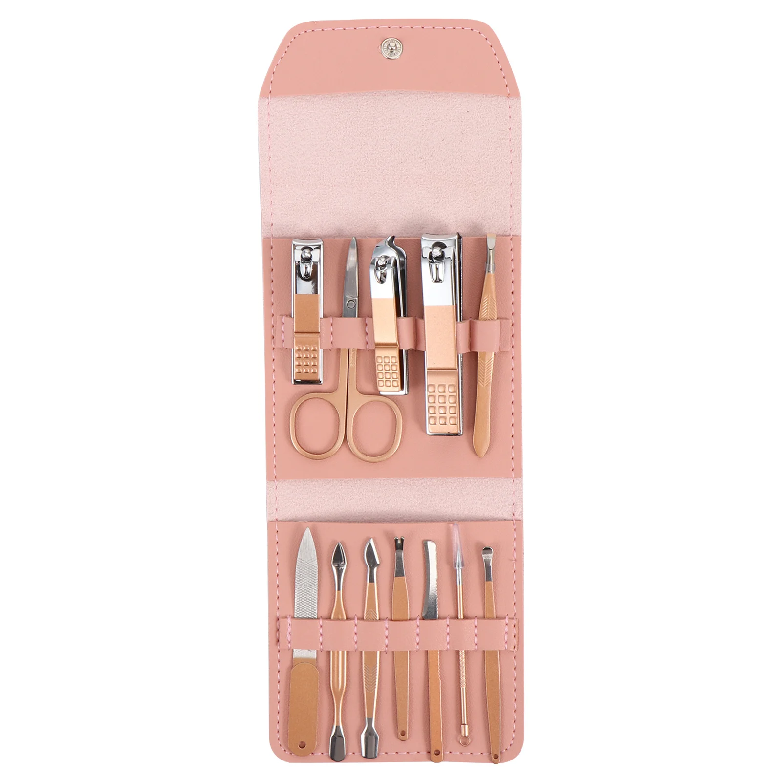

1Set Nail Clipper Set Rose Gold Manicure Kit Pedicure Grooming Kit Home Use Comfortable Ergonomic Nail Cutter Set Professional