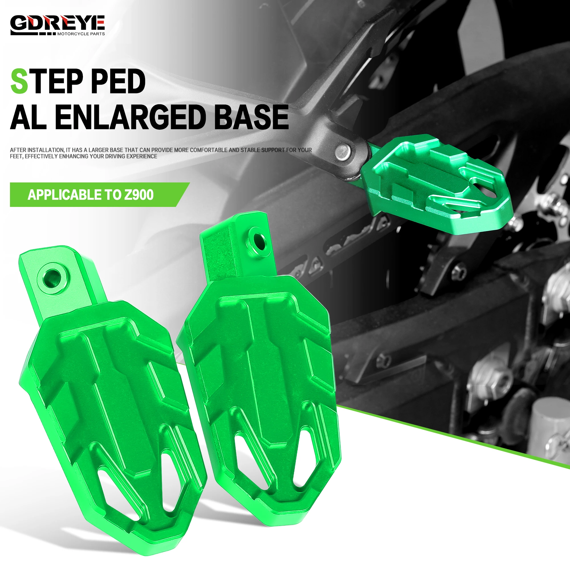 

For Kawasaki Z650 Z900 SE NINJA 650 H2 SX Versys-X 300 250 Motorcycle Z 900 Aluminium Rear Foot Pedal Expandable Teeth Pedal