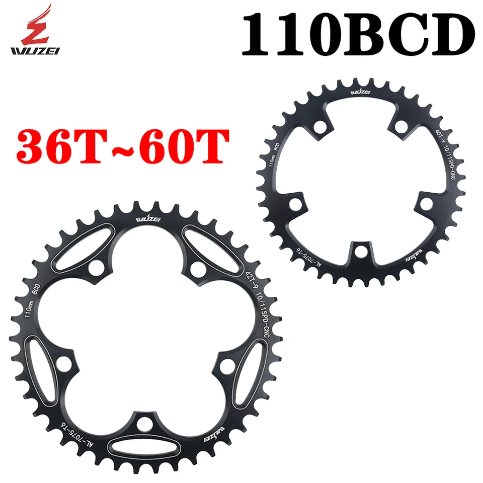 WUZEI 110BCD ロードバイクナローワイドチェーンリング 36T 38T 40T