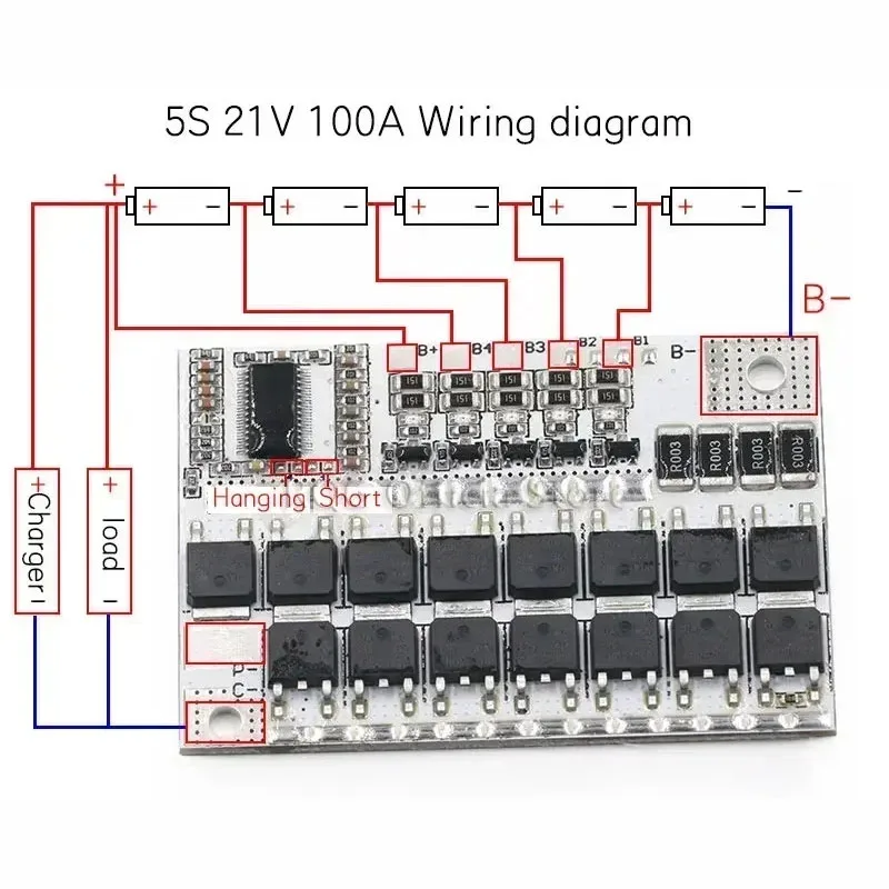 3S 4s 5s 3.2V 3.7V BMS 12v 21v 100a Li-ion LMO ternary lithium battery protection circuit board Li-Polymer balance charging